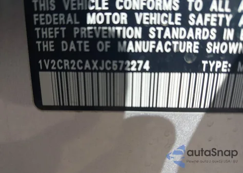 2018 Volkswagen Atlas 3.6L V6 Se из США, поврежденный, VIN 1V2CR2CAXJC572274